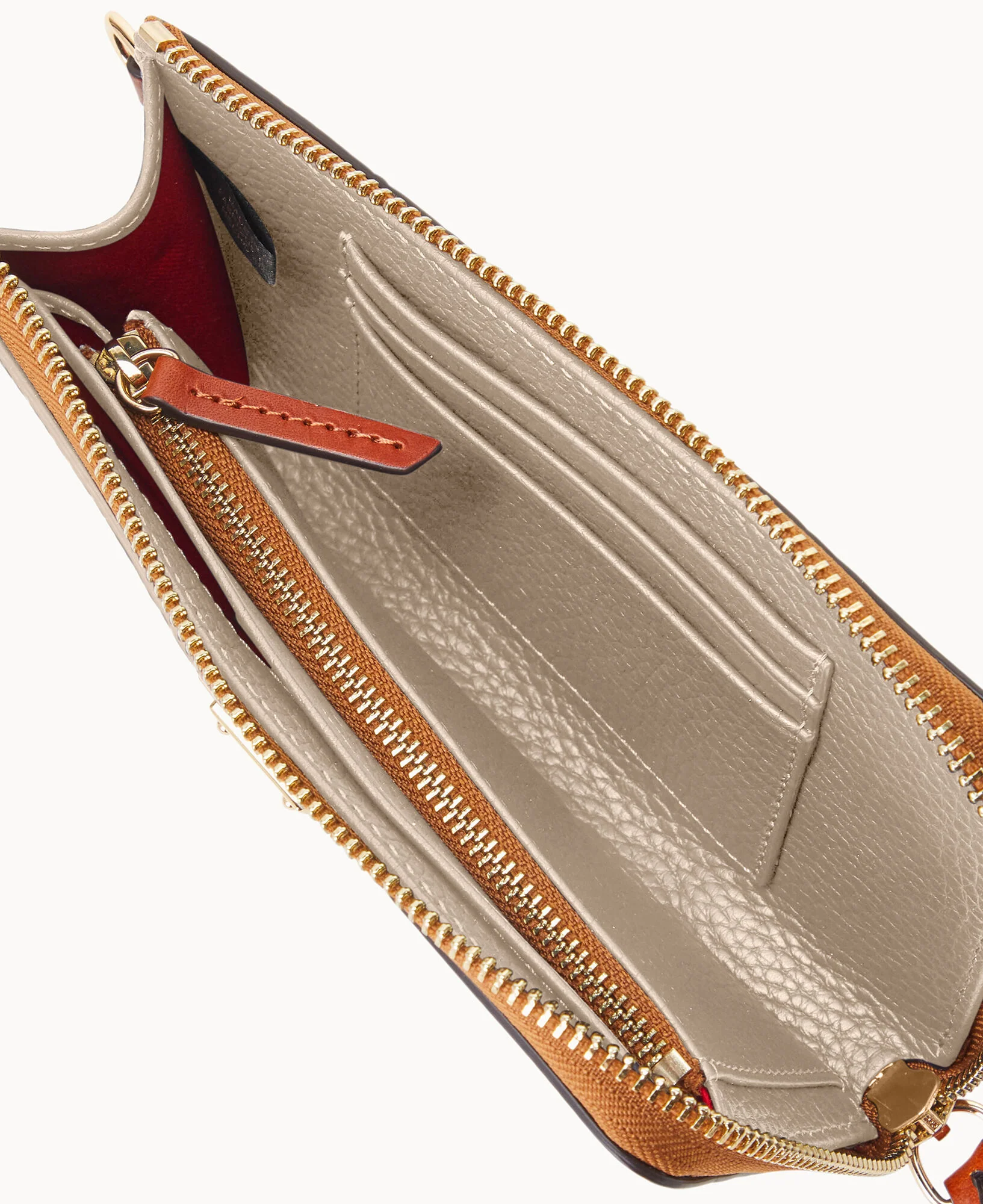 Pebble Grain Folded Zip Wristlet - Image 15