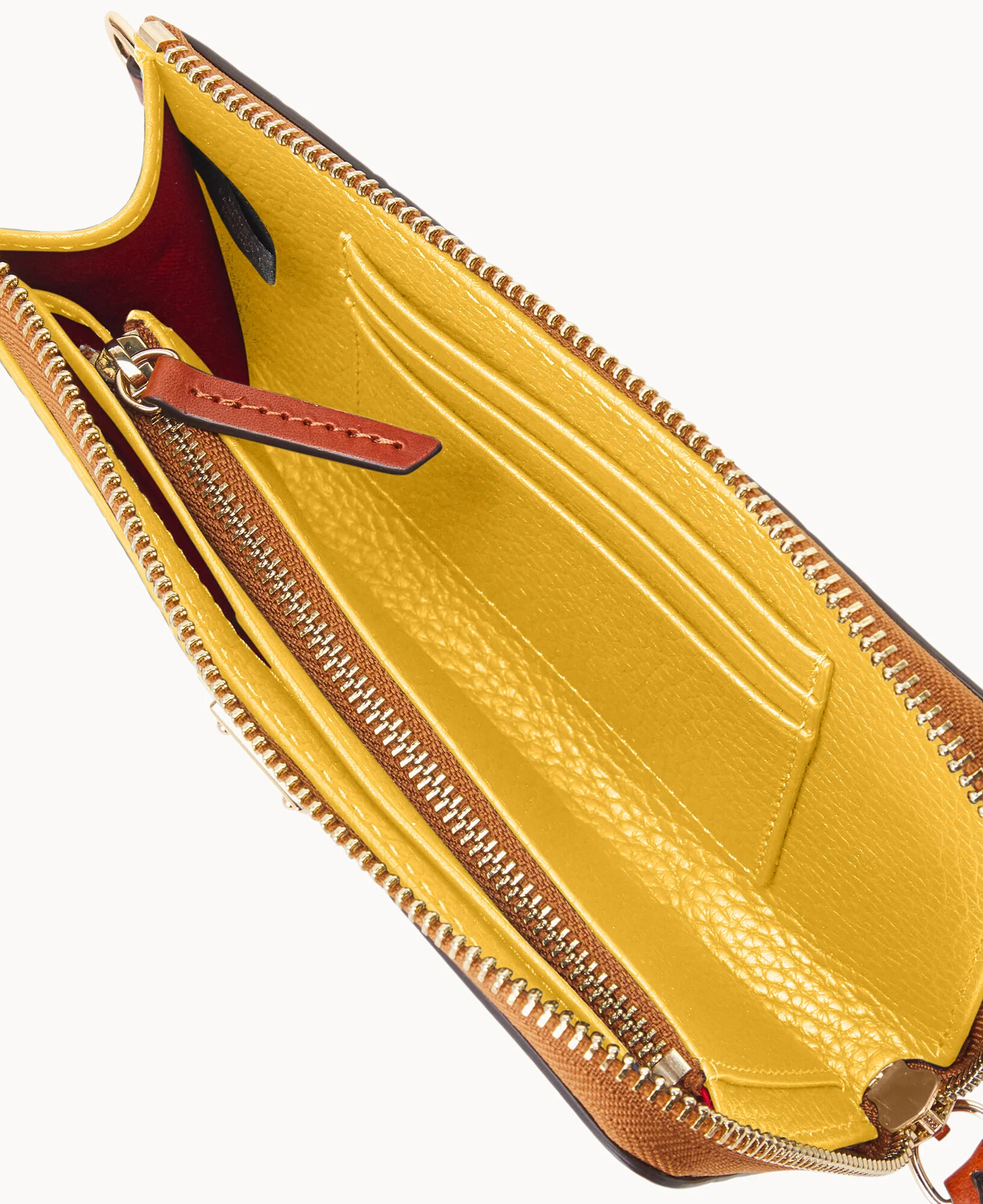 Pebble Grain Folded Zip Wristlet - Image 27