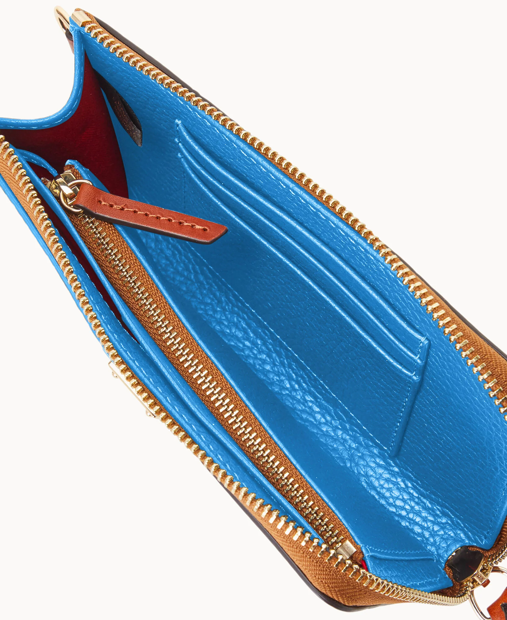 Pebble Grain Folded Zip Wristlet - Image 3