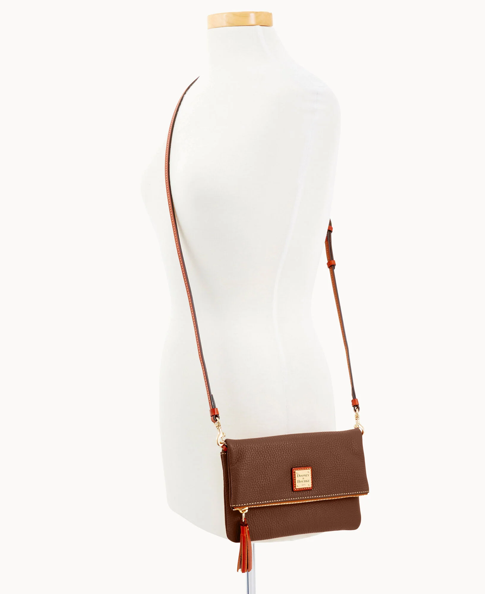 Pebble Grain Foldover Zip Crossbody - Image 10