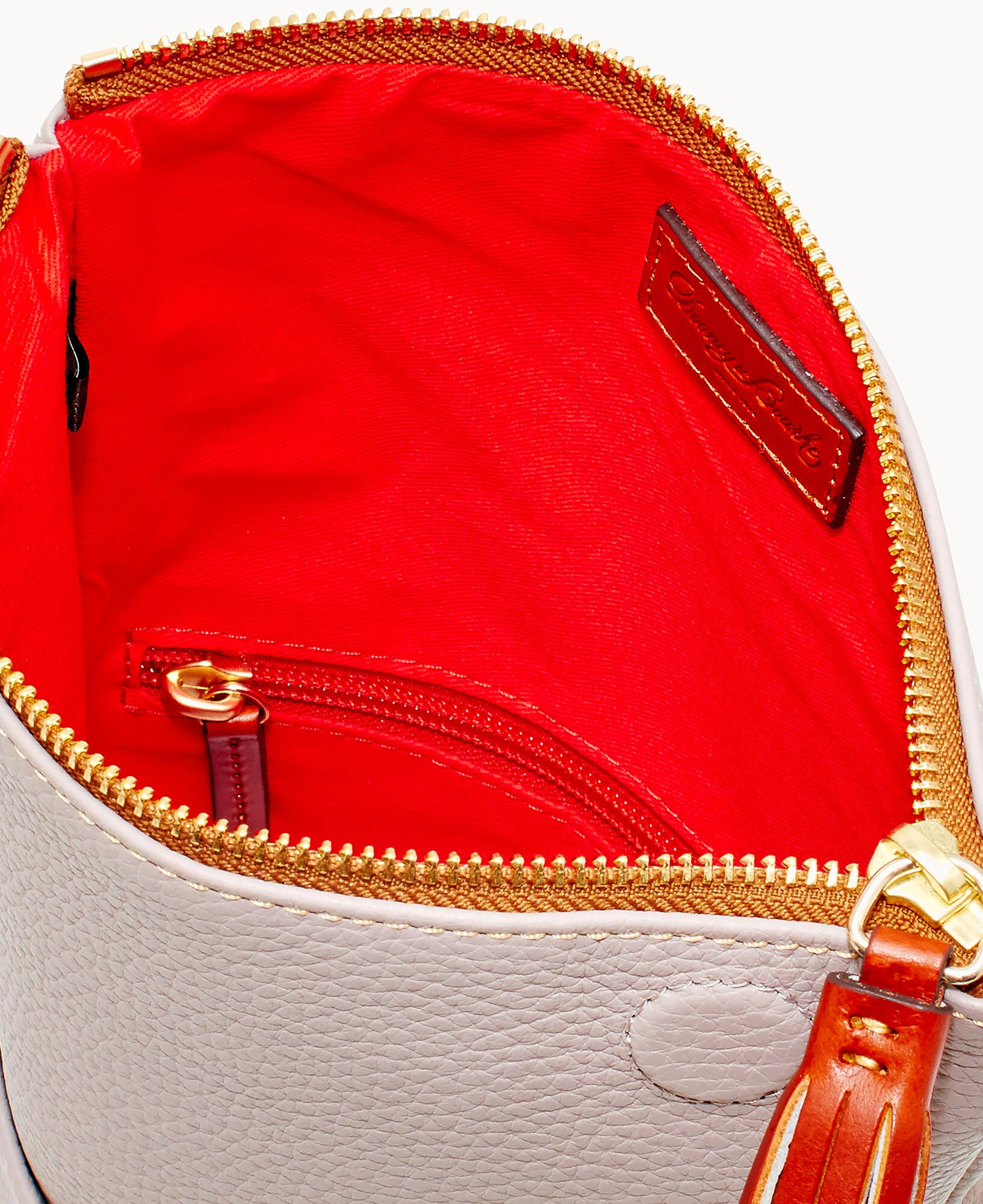 Pebble Grain Foldover Zip Crossbody - Image 13