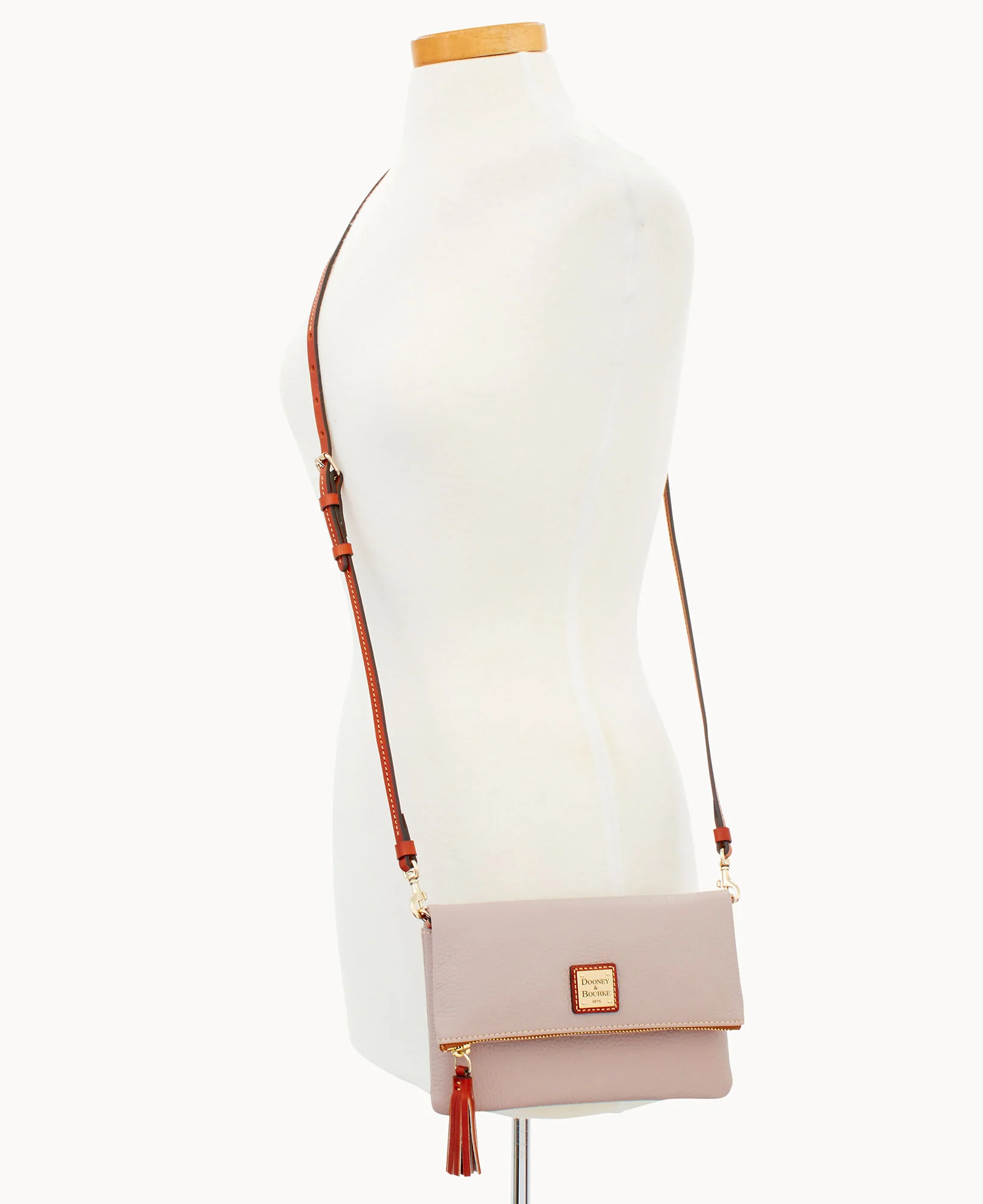 Pebble Grain Foldover Zip Crossbody - Image 15