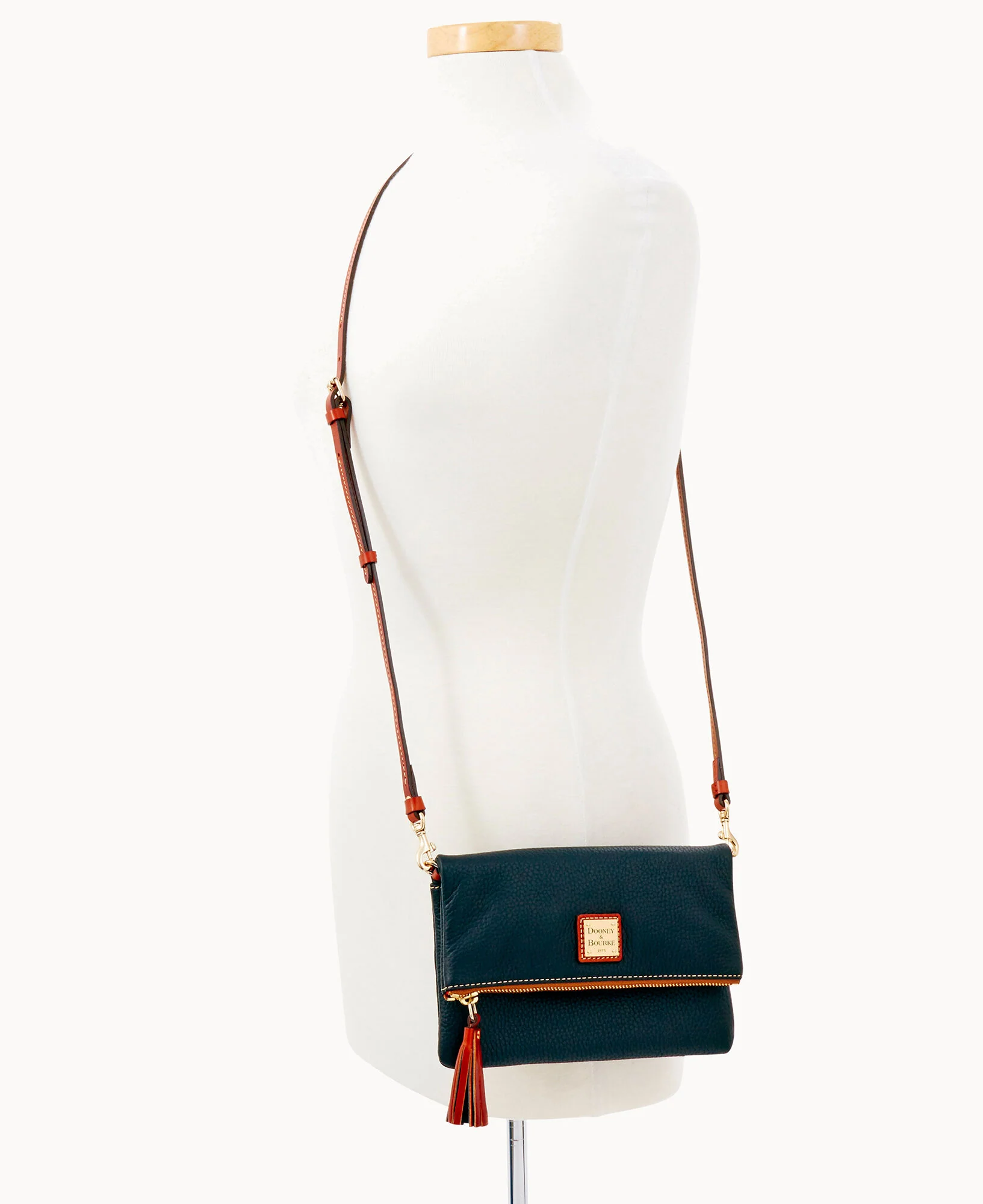 Pebble Grain Foldover Zip Crossbody - Image 20