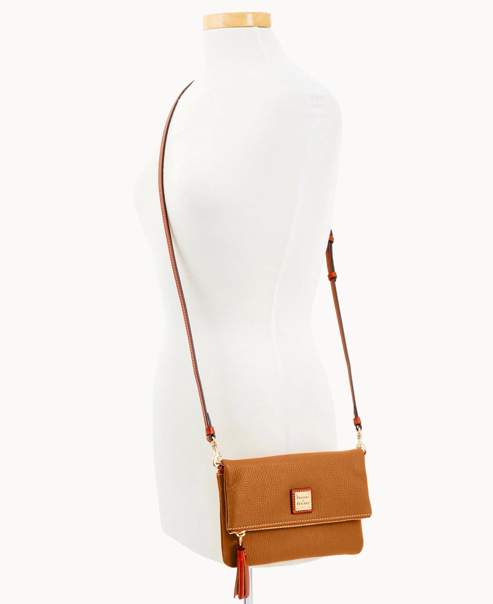 Pebble Grain Foldover Zip Crossbody - Image 5