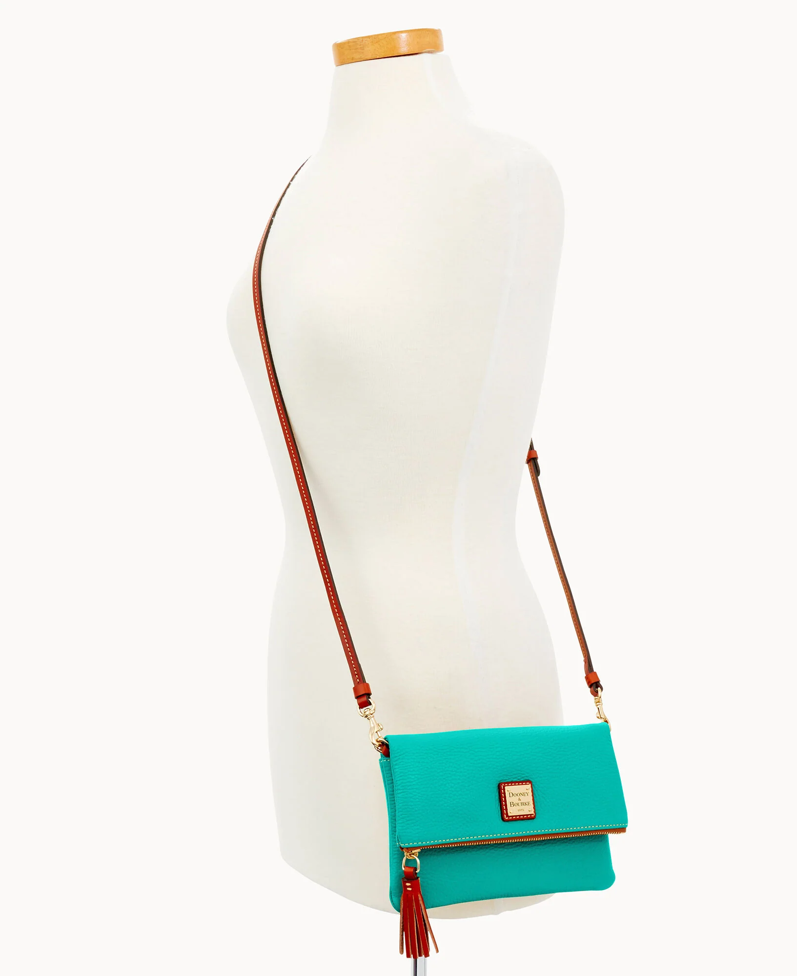 Pebble Grain Foldover Zip Crossbody - Image 80