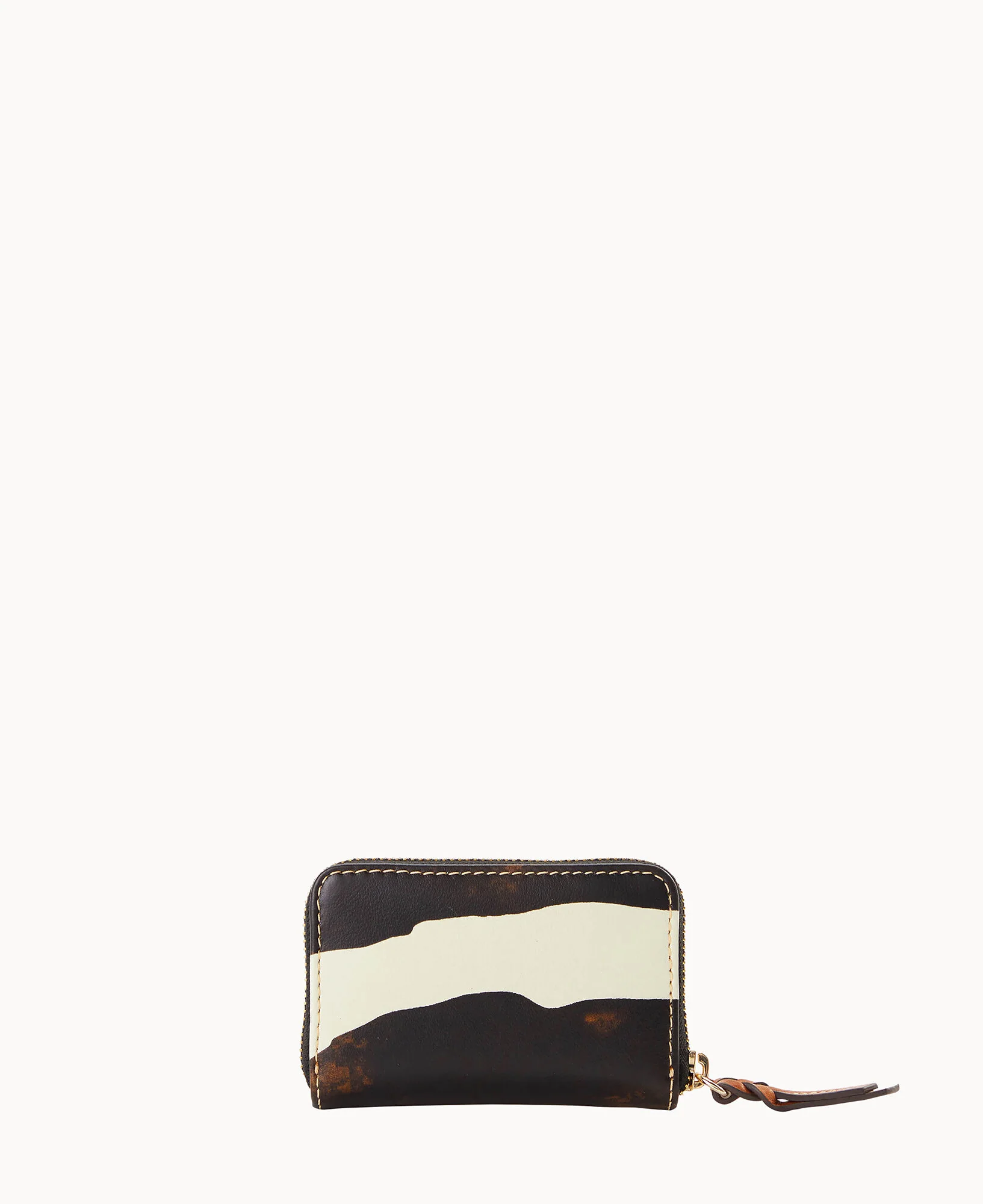 Zebra Leather Large Zip Around Credit Card Case - Image 4